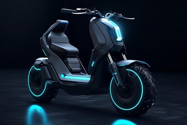 Futuristische elektrische scooter ontworpen voor stedelijke mob 00361 01