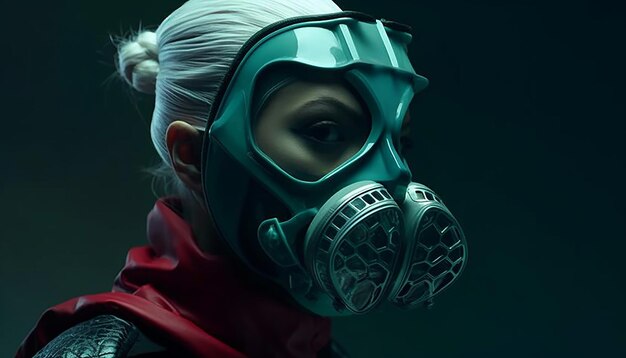 Futuristische epidemische fotoshoots Creatief maskerontwerp voor de toekomst