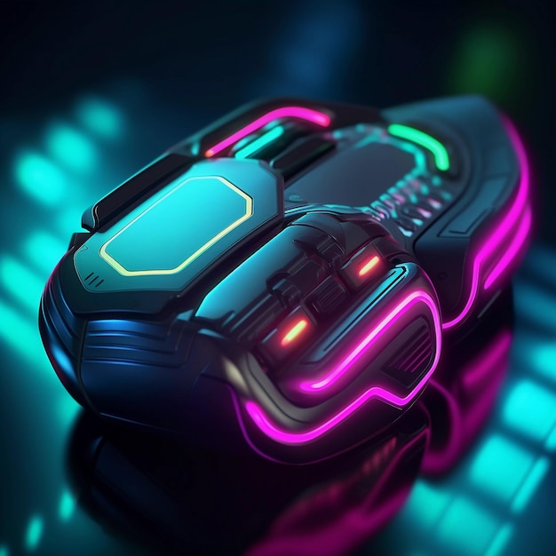 Futuristische gamepad in cyberpunk stijl