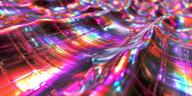 Futuristische holografische circuitsgolven