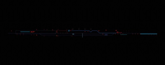 Foto futuristische hud-technologie lijn display