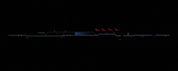 Foto futuristische hud-technologie lijn display