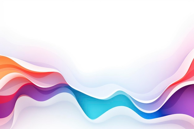 Futuristische iriserende kleur dynamische stroom golf achtergrond behang decoratie webpagina op witte achtergrond