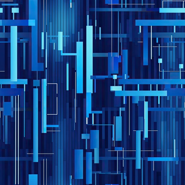 Futuristische lijnen moderne blauwe pixelpatroon