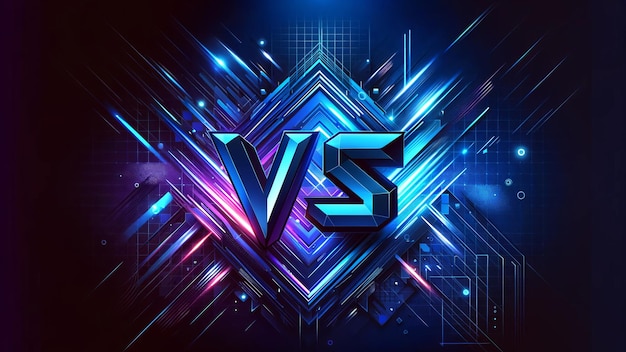 Futuristische Neon VS Symbol Sport Matchup achtergrond