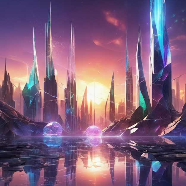 futuristische planeet scifi stad 273