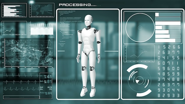 Futuristische robotinterface voor data-analyse en programmering