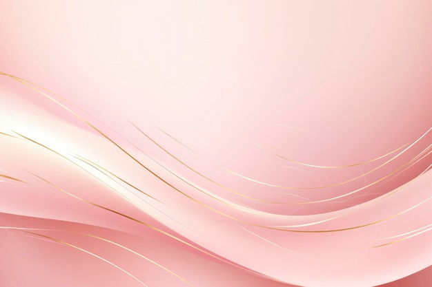 Futuristische roze en gouden kleur vloeiende golvende achtergrond behang