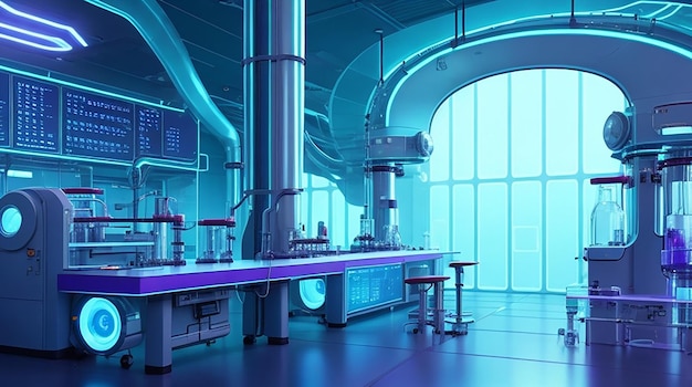 Futuristische science lab achtergrond