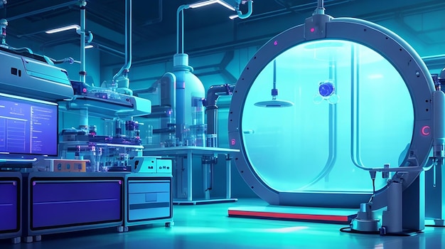 Futuristische science lab achtergrond