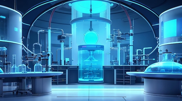 Foto futuristische science lab achtergrond