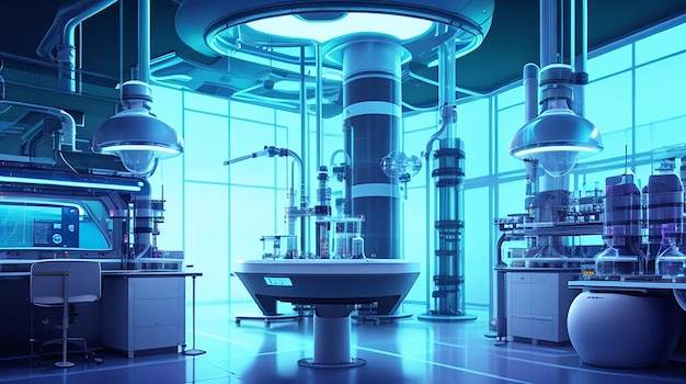 Futuristische science lab achtergrond