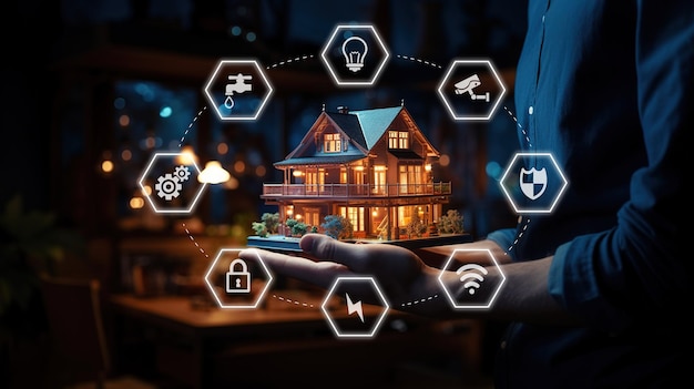 Futuristische Smart Home Control Generatieve AI