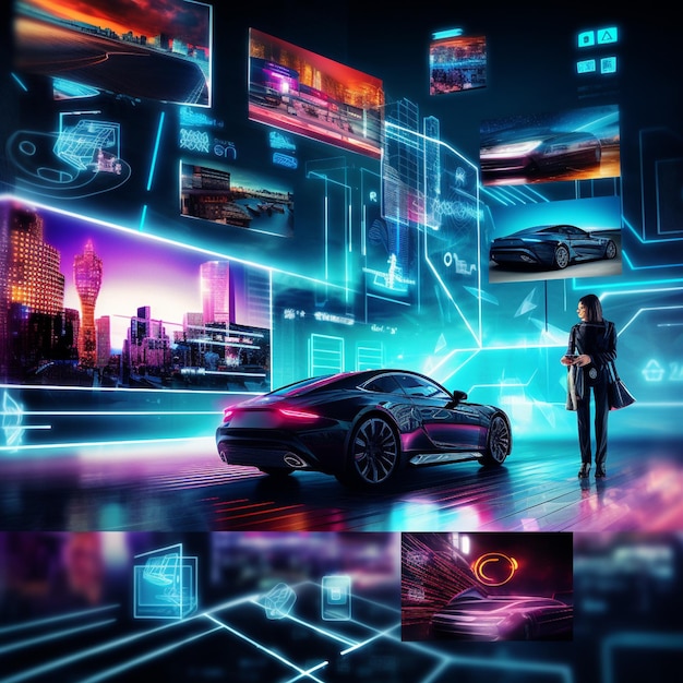 Futuristische Tech Revolution Moodboard