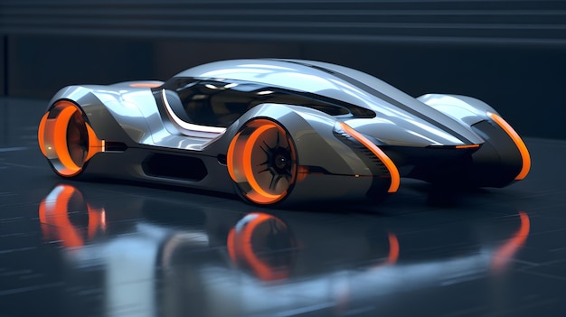 Futuristische zelfrijdende sportwagen