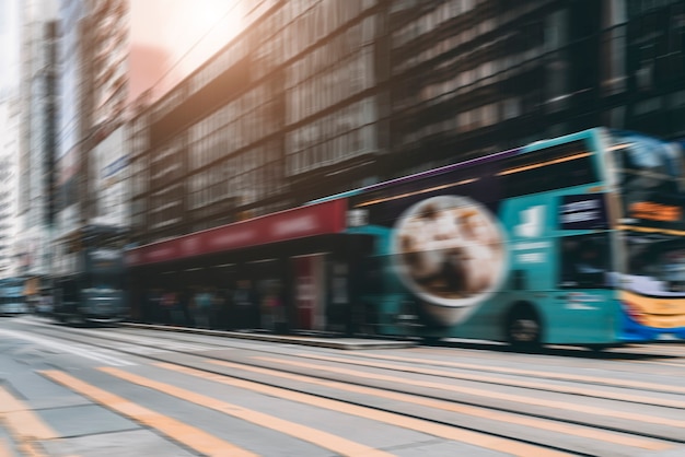 Fuzzy urban streets and pedestrians in Central Hong Kong