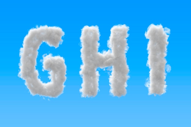 G and H  I clouds alphabet