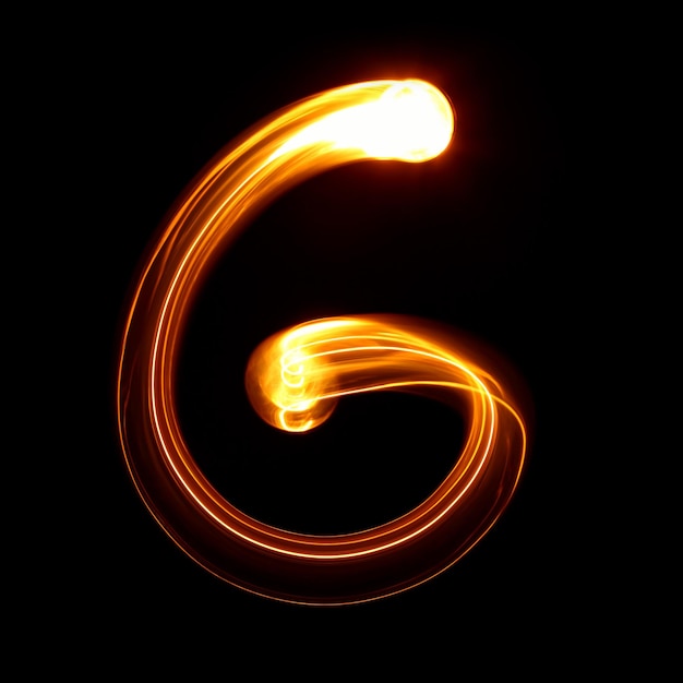 G - Pictured by light letters