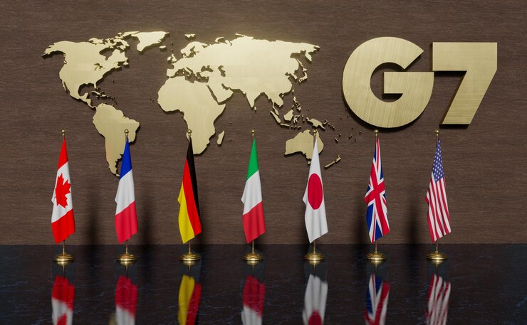 G7 summit flags of members of G7 group of seven and list of countries Group of Seven