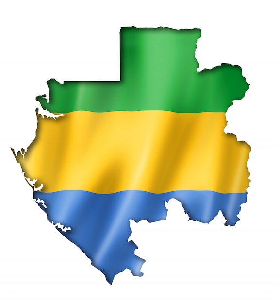 Gabonese vlag kaart