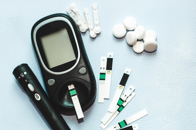 A gadget for measuring blood sugar for diabetics