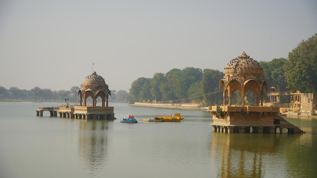 Gadisar meer Jaisalmer India beeld