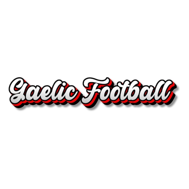 사진 gaelicfootball 텍스트 3d 실버 레드 블랙 화이트 배경 사진 jpg