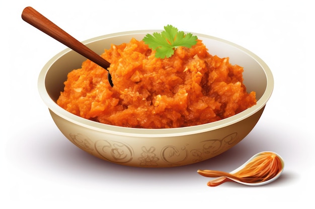 Photo gajar ka halwa icon on white background