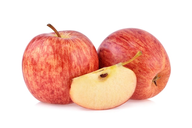 Gala apples isolate on white background