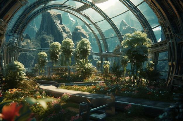 Galactic greenhouse with extraterrestrial plant li 00105 02