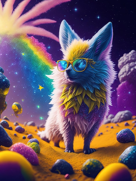 Galactic Logo Designs Colorful Creations with Adorable Animals