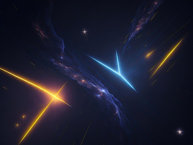 The galactic sky glowing with abstract designs generated by AI