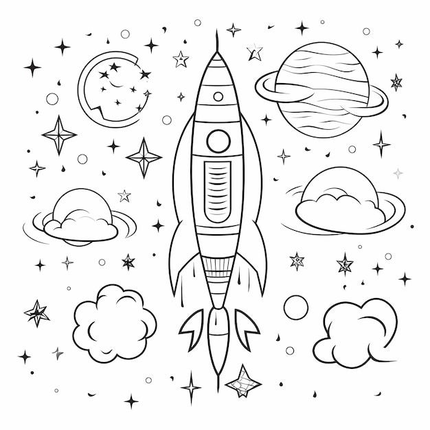 Photo galactic wonders discovering the marvels of space coloring page for kids