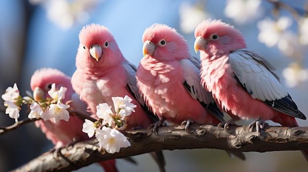 Galahs voeden in Australië