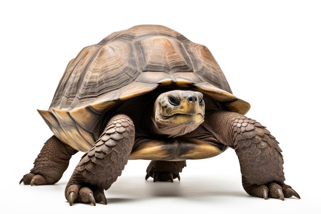 Photo galapagos giant tortoise on a white background