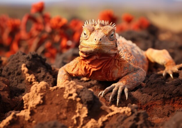 Foto iguana della terra delle galapagos