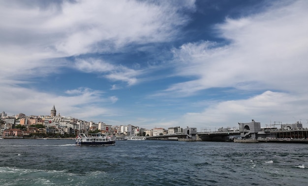 Galata Bridge and Galat Tower in Istanbul City