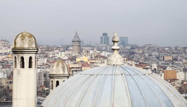 Galata en Karakoy district in de stad Istanbul