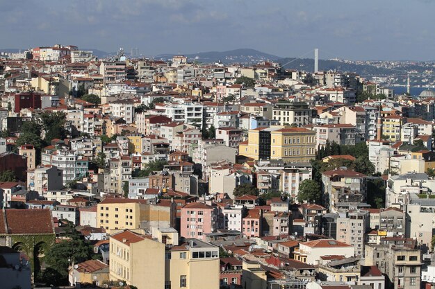 Galata and Karakoy district in Istanbul city