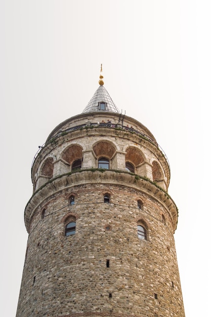 Foto torre di galata dai tempi antichi a istanbul