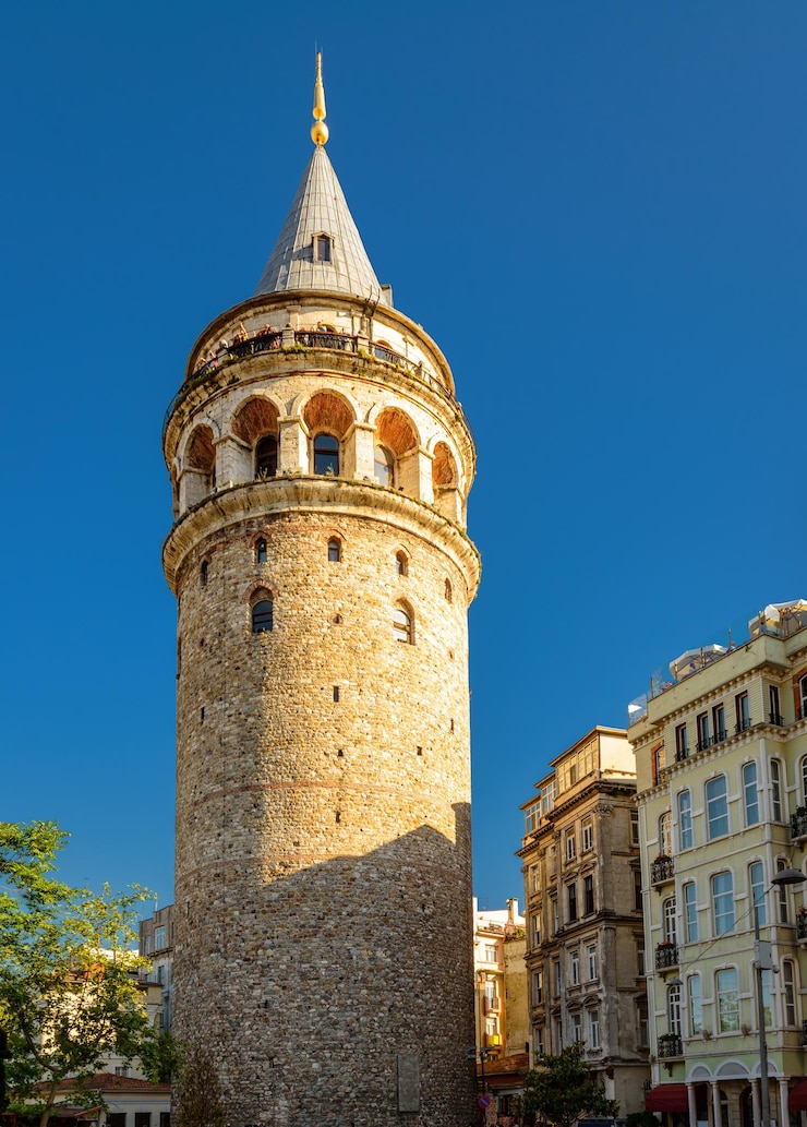 Photo galata tower in summer istanbul turkey