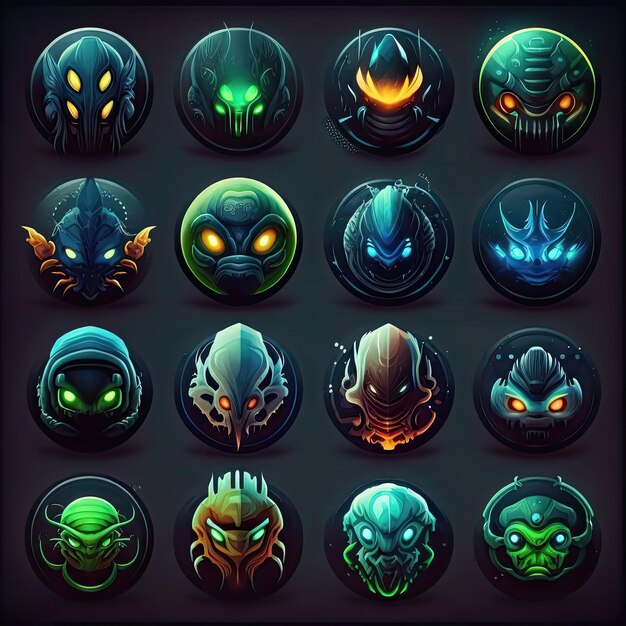 galaxy alien space avatar ai generated ship cute background icon monster cosmic galaxy alien space avatar illustration