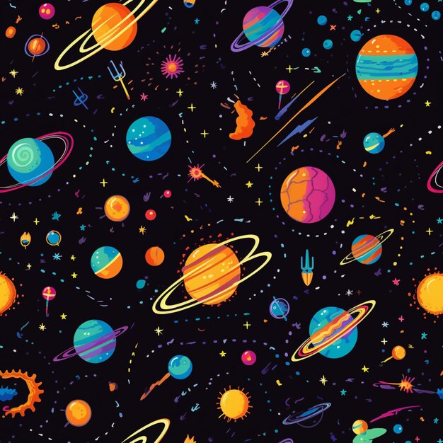 galaxy art pattern