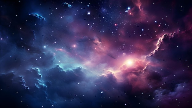 Галактический фон с звездами и космической пылью