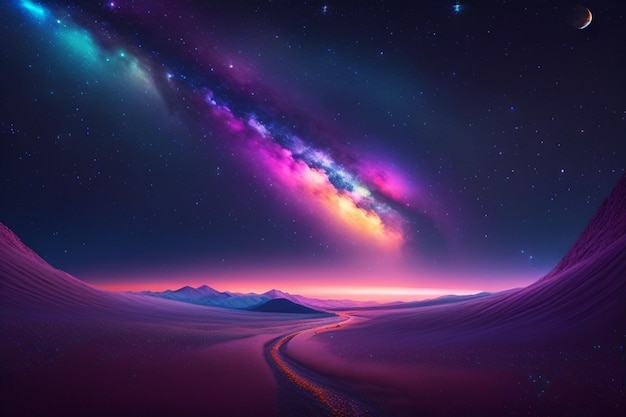 A galaxy in the desert