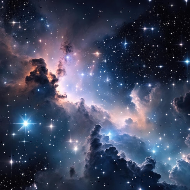사진 우주의 별과 우주 먼지가 있는 은하 먼지 구름