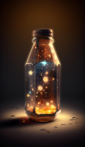 Galaxy in a jar with dark backgrounds