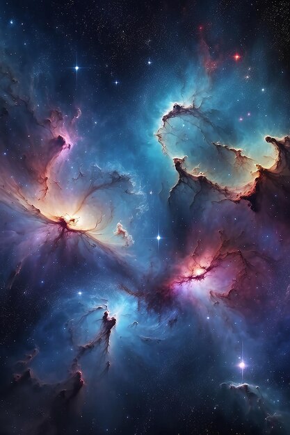 Galaxy and Nebula Abstract space background Endless universe with stars and galaxies in outer space