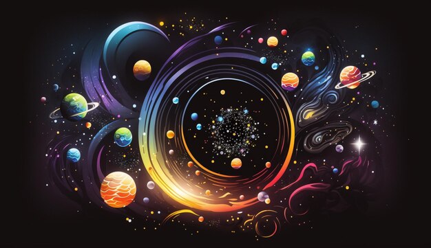 Galaxy and planet wallpaper