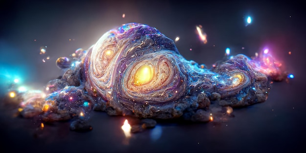 Galaxy sky space 3D